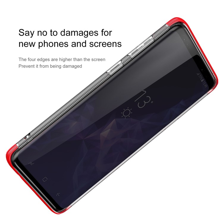 BASEUS for Samsung Galaxy S9 SM-G960 Armor Hybrid Phone Protective Cover (PC+TPU) - Red-8