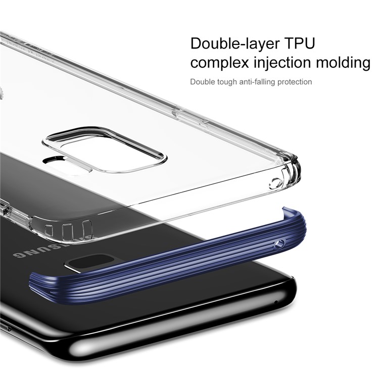 BASEUS Для Галактики Samsung S9 SM-G960 Бронированный Гибридный Телефон Защитный Чехол (pc + Tpu) - Синий-4
