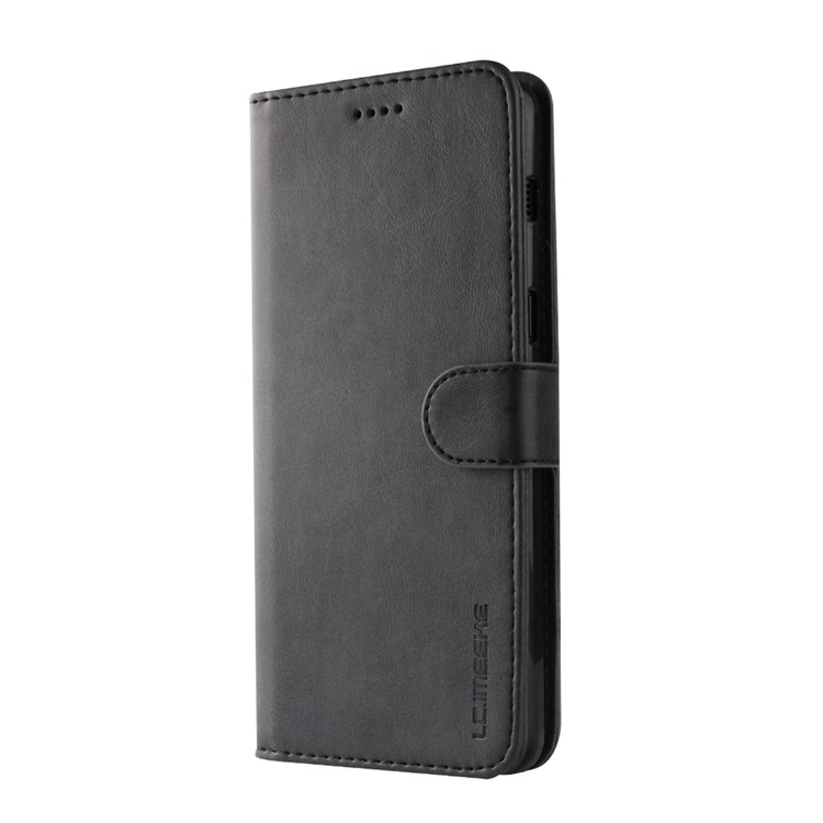 LC.IMEEKE Wallet Stand Leather Cell Phone Case for Samsung Galaxy A8 Plus (2018) - Black-5