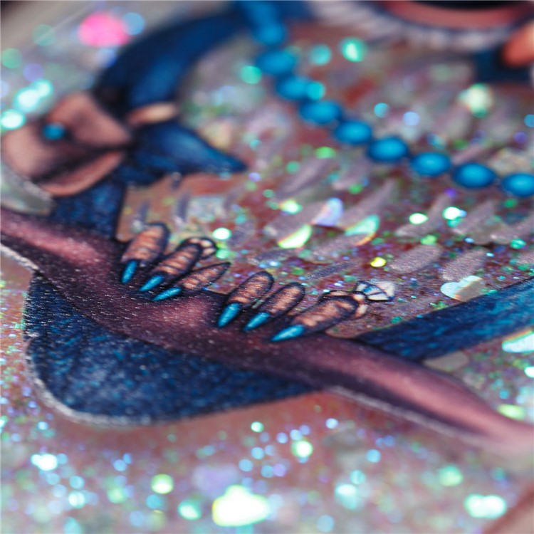 Liquid Glitter Powder Quicksand Shockproof TPU Cell Phone Case for Samsung Galaxy A8 Plus (2018) - Owl-7