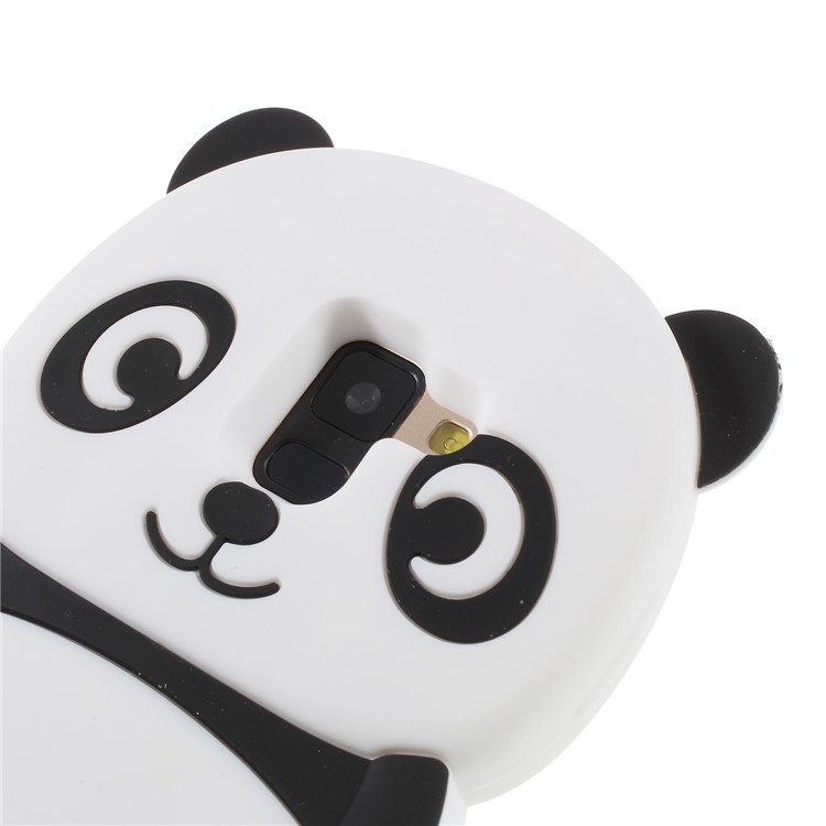 Adorable 3D Panda Silicone Phone Case for Samsung Galaxy A8 (2018) - Black-4