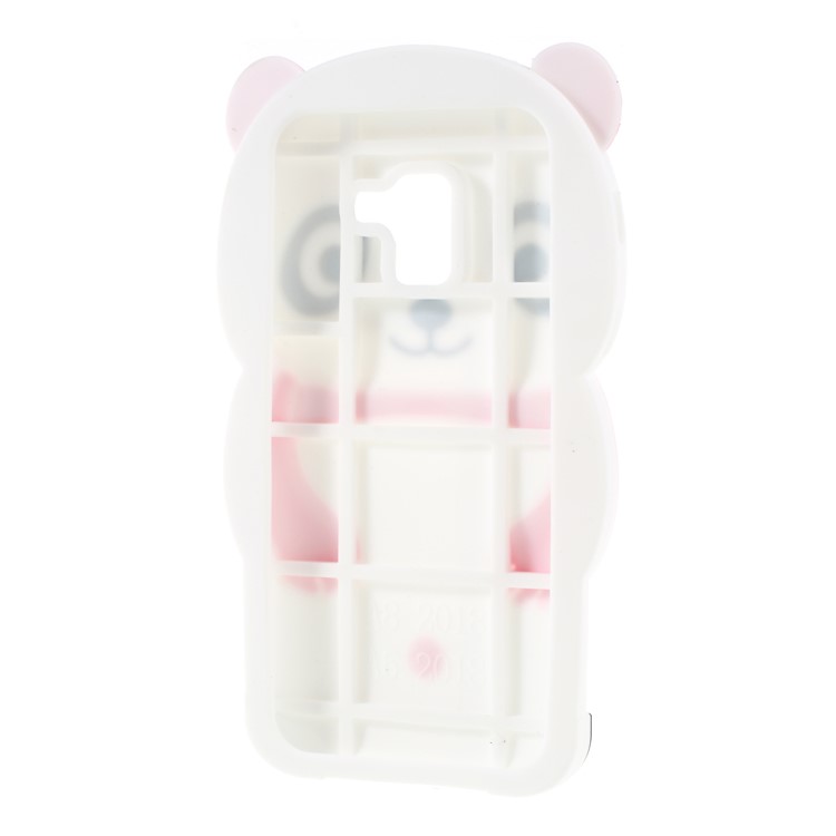 Adorable 3D Panda Silicone Mobile Phone Casing for Samsung Galaxy A8 (2018) - Pink-4