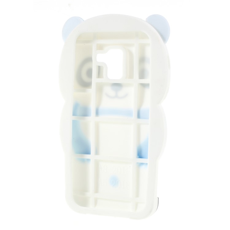For Samsung Galaxy A8 (2018) Adorable 3D Panda Silicone Phone Case Accessory - Blue-4