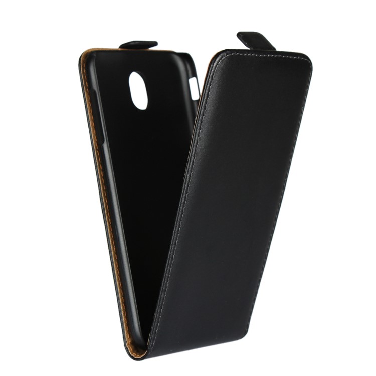 Vertical Flip Genuine Split Leather Case for Samsung Galaxy J7 (2017) EU Version/J7 Pro (2017) - Black-4