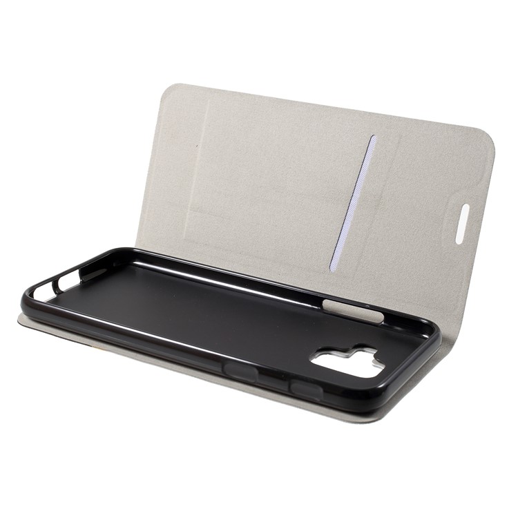 Cross Texture PU Leather Card Holder Phone Cover for Samsung Galaxy A6 (2018) - Grey-5