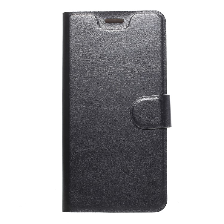 Crazy Horse Texture Folio Flip Leather Case for Samsung Galaxy J7 Duo - Black-2