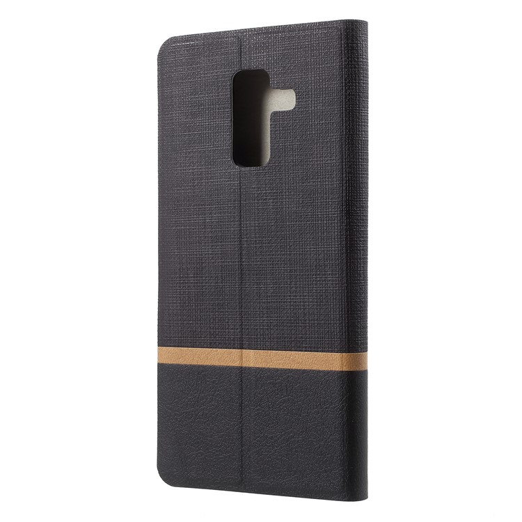 Cross Texture PU Leather Protection Mobile Phone Shell for Samsung Galaxy A6 Plus (2018) - Black-3