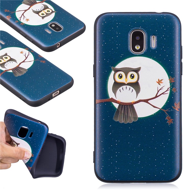 

Embossment Soft TPU Lightweight Shell for Samsung Galaxy J2 Pro 2018 - Owl on Branch