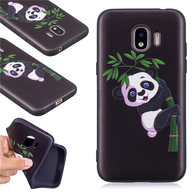 

Embossment Soft TPU Cover Shell for Samsung Galaxy J2 Pro 2018 - Panda on Bamboo