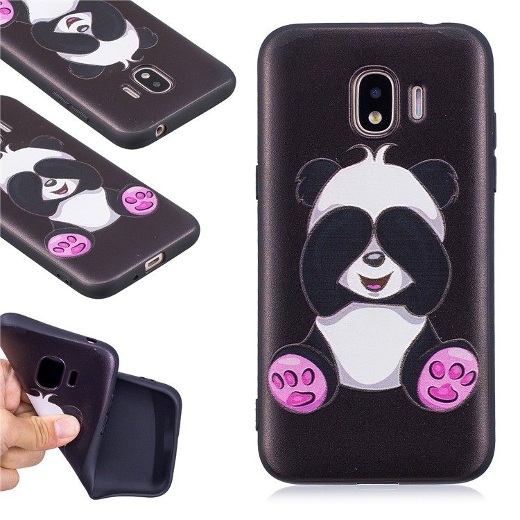 

Embossment TPU Cellphone Thin Shell for Samsung Galaxy J2 Pro 2018 - Cute Panda