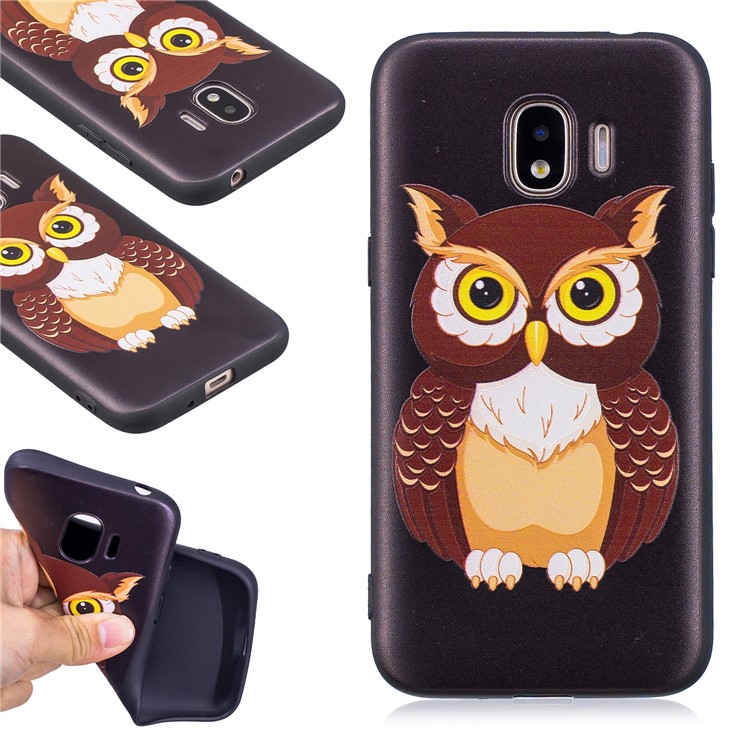 

Embossment Flexible TPU Phone Case for Samsung Galaxy J2 Pro 2018 - Lovely Owl
