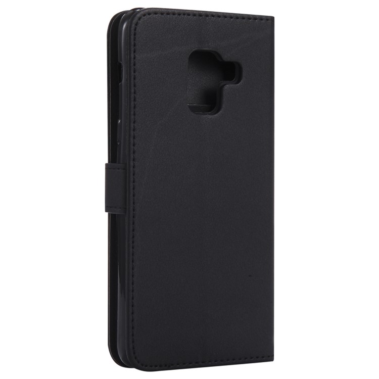 Wallet Leather Stand Case for Samsung Galaxy A8 (2018) - Black-5