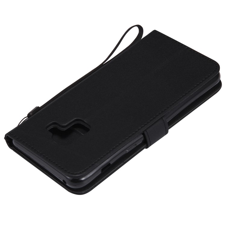 Wallet Leather Stand Case for Samsung Galaxy A8 (2018) - Black-6