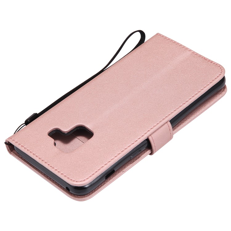 Wallet Leather Magnetic Case for Samsung Galaxy A8 (2018) - Rose Gold-7