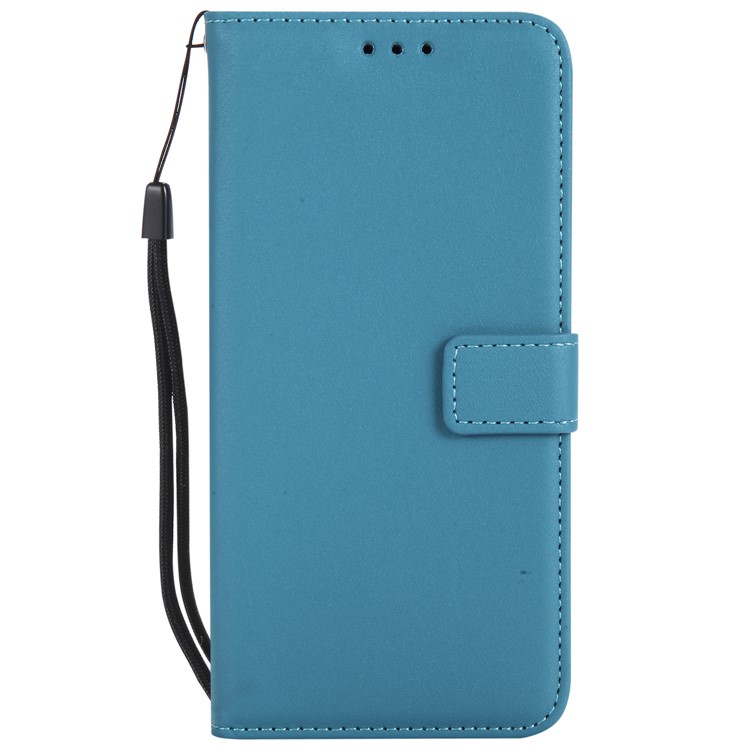Wallet Leather Cover with Stand for Samsung Galaxy A8 (2018) - Baby Blue-3