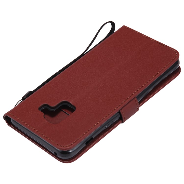 Magnetic Leather Stand Cover for Samsung Galaxy A8 (2018) - Brown-7