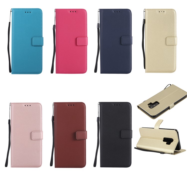 Wallet Leather Cell Phone Case for Samsung Galaxy S9 Plus SM-G965 - Black-10