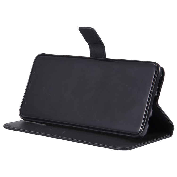 Wallet Leather Cell Phone Case for Samsung Galaxy S9 Plus SM-G965 - Black-6