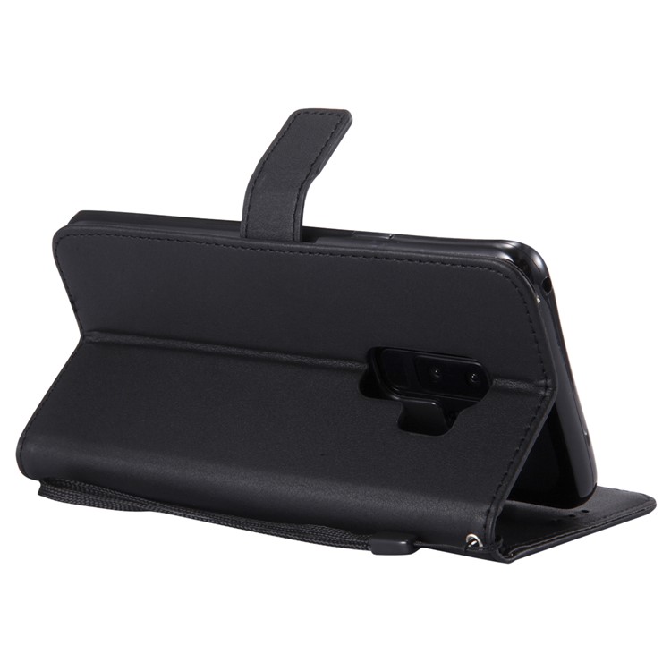Wallet Leather Cell Phone Case for Samsung Galaxy S9 Plus SM-G965 - Black-7