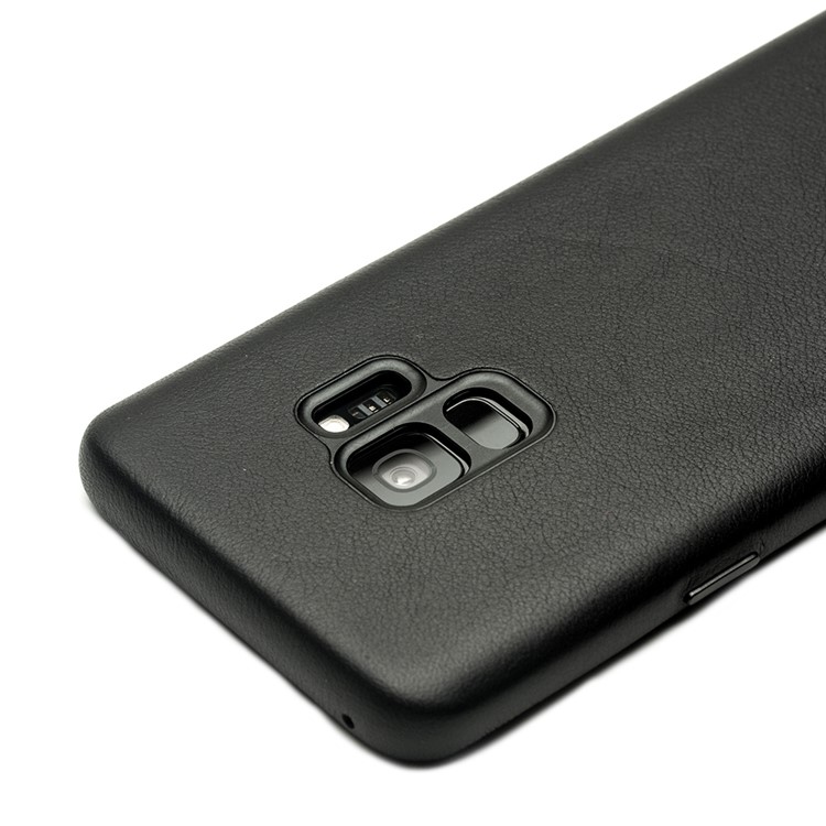 QIALINO Genuine Leather Coated PC Hard Case for Samsung Galaxy S9 SM-G960 - Black-5