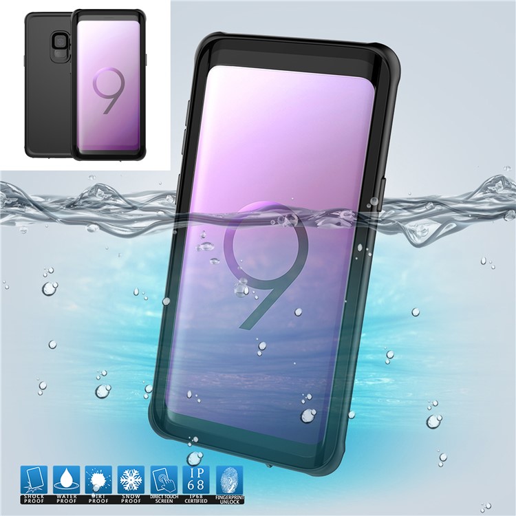 IP68 PC + TPU Underwater Dirt/Dust/Snow Proof Waterproof Combo Case for Samsung Galaxy S9 SM-G960 - Black-1