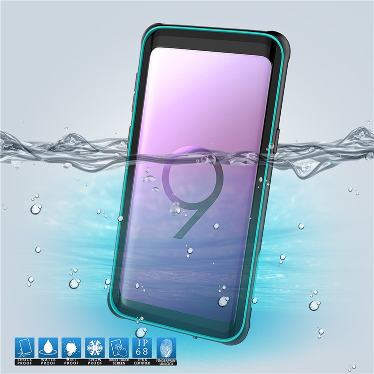 IP68 PC + TPU Underwater Dirt/Dust/Snow Proof Waterproof Hybrid Case for Samsung Galaxy S9 SM-G960 - Cyan-2