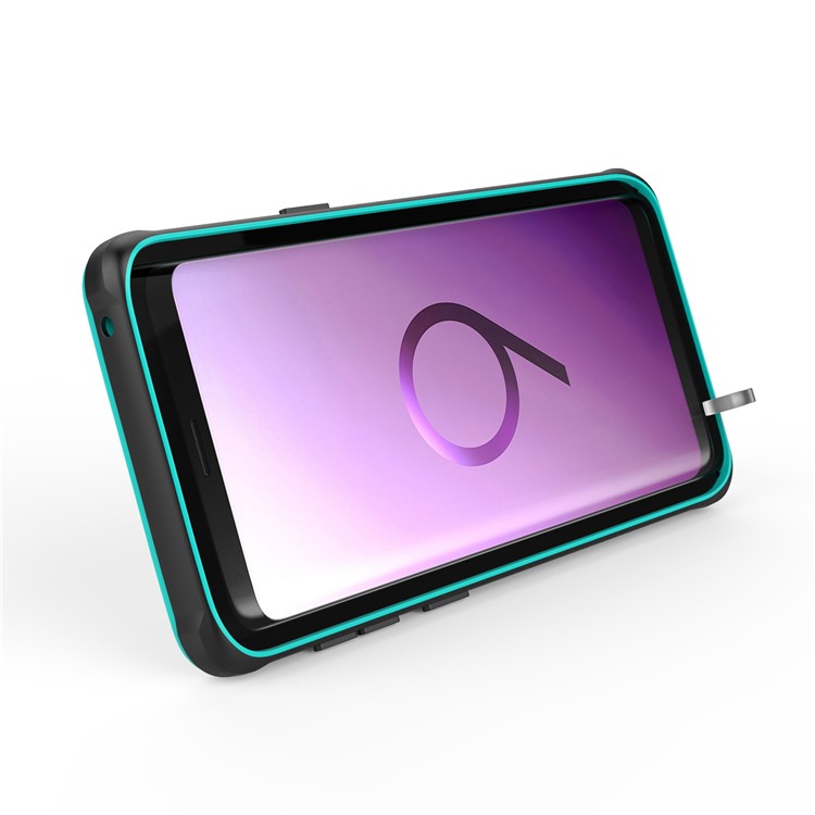 IP68 PC + TPU Underwater Dirt/Dust/Snow Proof Waterproof Hybrid Case for Samsung Galaxy S9 SM-G960 - Cyan-6