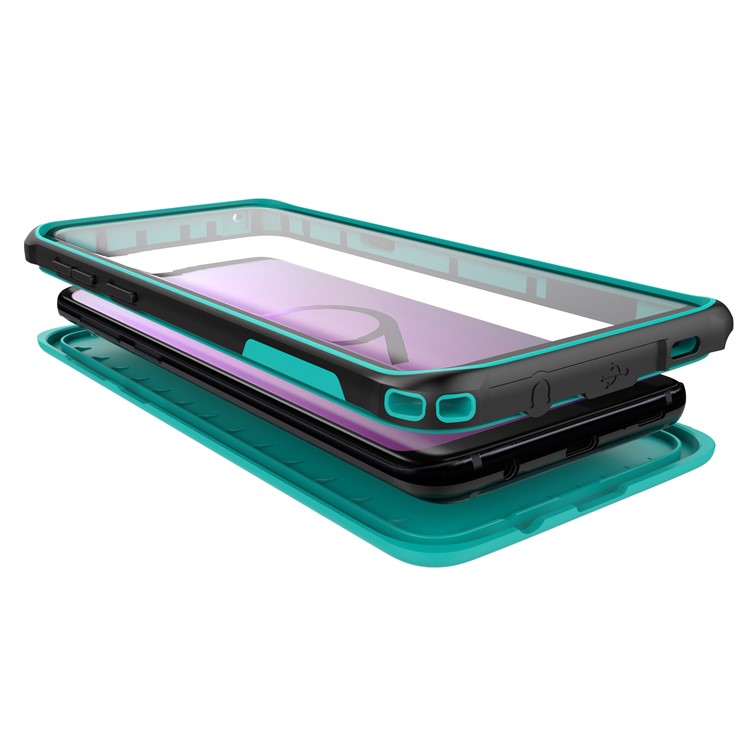 IP68 PC + TPU Underwater Dirt/Dust/Snow Proof Waterproof Hybrid Case for Samsung Galaxy S9 SM-G960 - Cyan-9