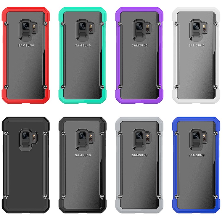 Beetle Combo TPU Edges PC Hard Mobile Casing for Samsung Galaxy S9 SM-G960 - Black-6