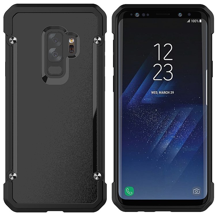 Beetle Combo TPU Edges PC Hard Cellphone Case for Samsung Galaxy S9 Plus SM-G965 - Black-2