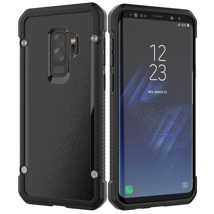 Beetle Combo TPU Edges PC Hard Cellphone Case for Samsung Galaxy S9 Plus SM-G965 - Black-3