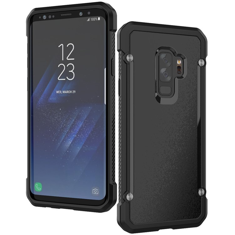 Beetle Combo TPU Edges PC Hard Cellphone Case for Samsung Galaxy S9 Plus SM-G965 - Black-4