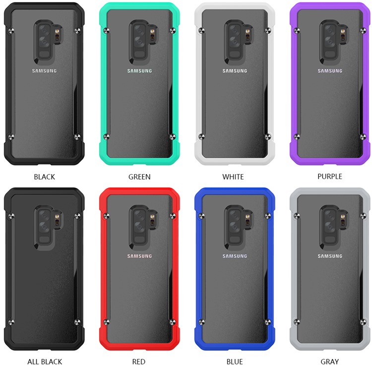 Beetle Combo TPU Edges PC Hard Cellphone Case for Samsung Galaxy S9 Plus SM-G965 - Black-6