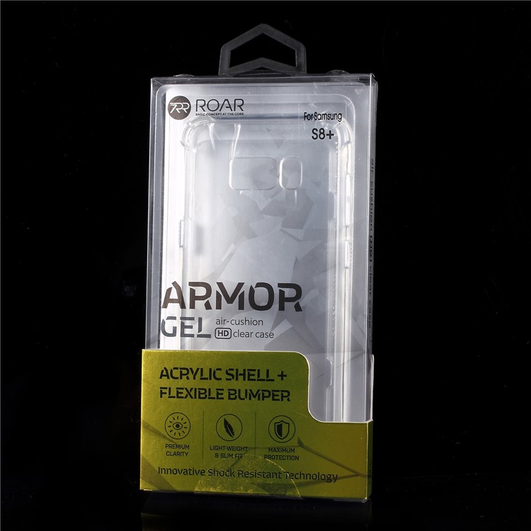 ROAR KOREA Clear Acrylic Back + TPU Edge Hybrid Shockproof Shell Case for Samsung Galaxy S8+ SM-G955-8