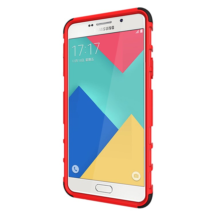 TPU PC Hybrid Cover for Samsung Galaxy A3 SM-A310F (2016) with Kickstand - Red-10