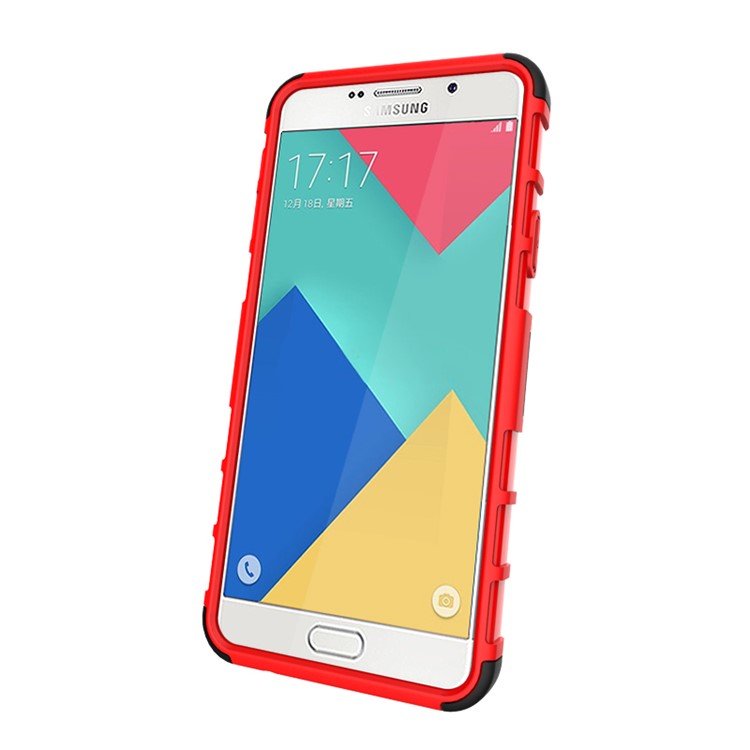 TPU PC Hybrid Cover for Samsung Galaxy A3 SM-A310F (2016) with Kickstand - Red-11