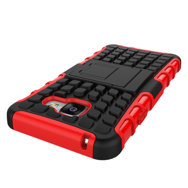 TPU PC Hybrid Cover for Samsung Galaxy A3 SM-A310F (2016) with Kickstand - Red-6