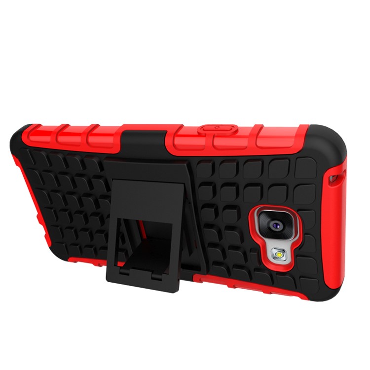 TPU PC Hybrid Cover for Samsung Galaxy A3 SM-A310F (2016) with Kickstand - Red-8