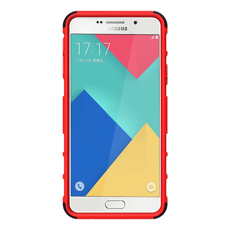 TPU PC Hybrid Cover for Samsung Galaxy A3 SM-A310F (2016) with Kickstand - Red-9