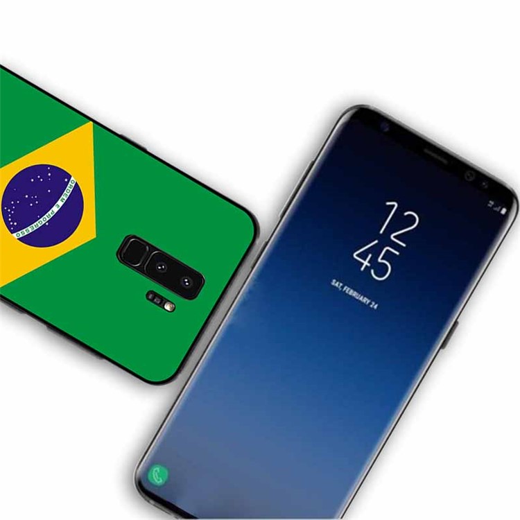 NXE 2018 World Cup Flag Pattern TPU Phone Case for Samsung Galaxy S9+ SM-G965 - Flag of Brazil-4