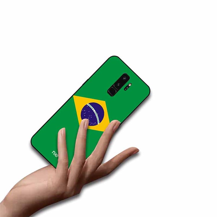 NXE 2018 World Cup Flag Pattern TPU Phone Case for Samsung Galaxy S9+ SM-G965 - Flag of Brazil-5