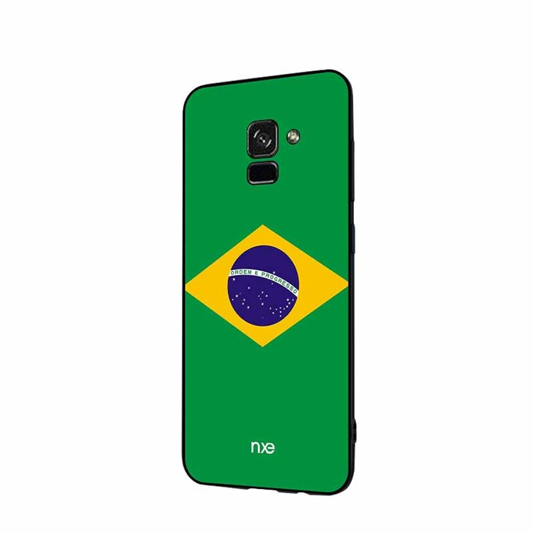 NXE 2018 World Cup Flag Pattern TPU Case for Samsung Galaxy A8 (2018) - Flag of Brazil-3