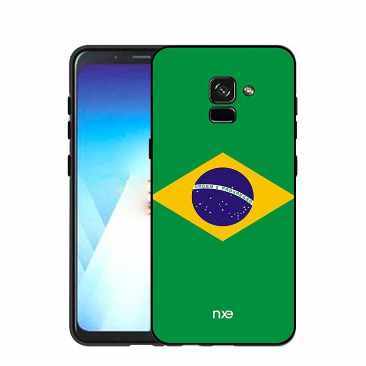 NXE 2018 World Cup Flag Pattern TPU Case for Samsung Galaxy A8 (2018) - Flag of Brazil-4