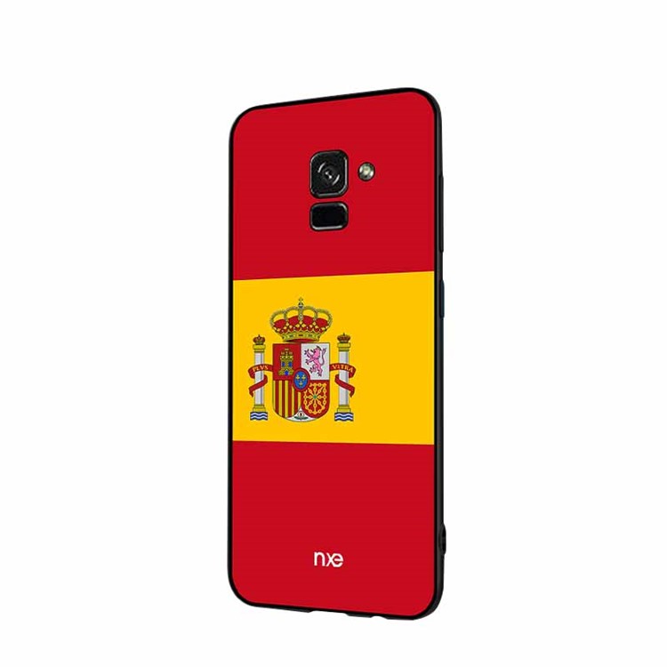 NXE 2018 World Cup Flag Pattern TPU Phone Cover Case for Samsung Galaxy A8 (2018) - Flag of Spain-3