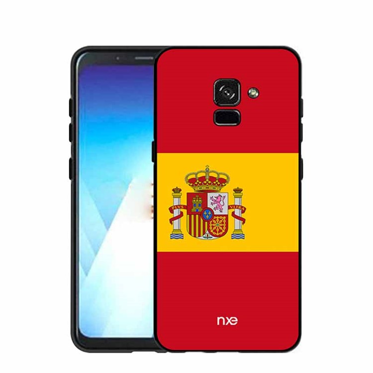 NXE 2018 World Cup Flag Pattern TPU Phone Cover Case for Samsung Galaxy A8 (2018) - Flag of Spain-4