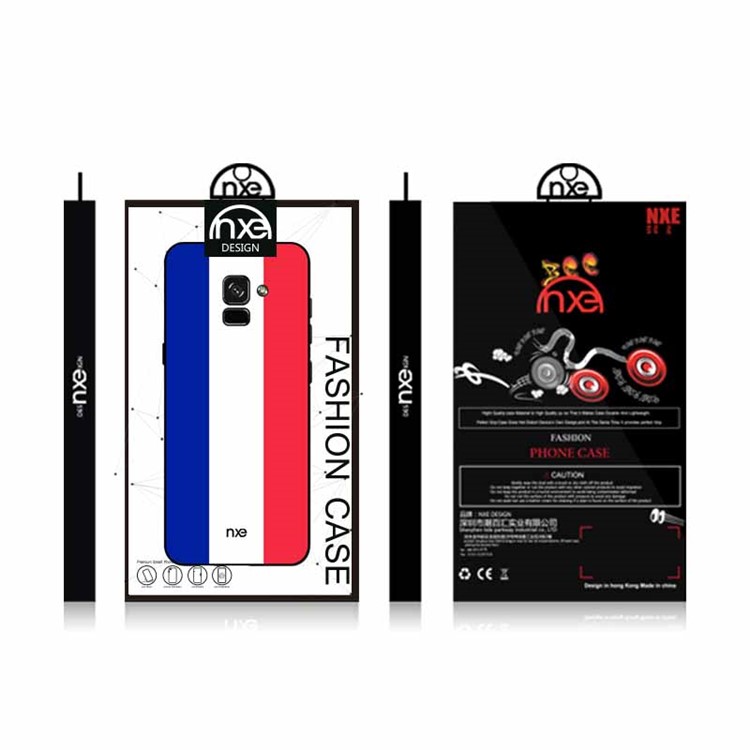 NXE 2018 World Cup Flag Pattern TPU Phone Case for Samsung Galaxy A8+ (2018) - French Flag-6