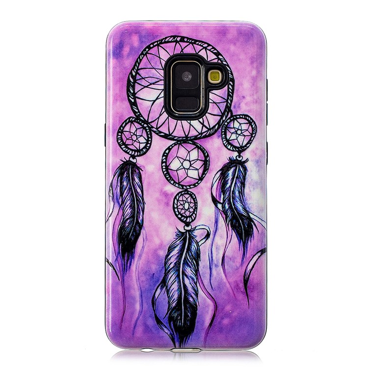 Embossed Rubberized PC TPU Hybrid Shell for Samsung Galaxy A8 (2018) - Dream Catcher-2