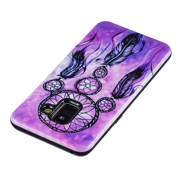 Embossed Rubberized PC TPU Hybrid Shell for Samsung Galaxy A8 (2018) - Dream Catcher-3
