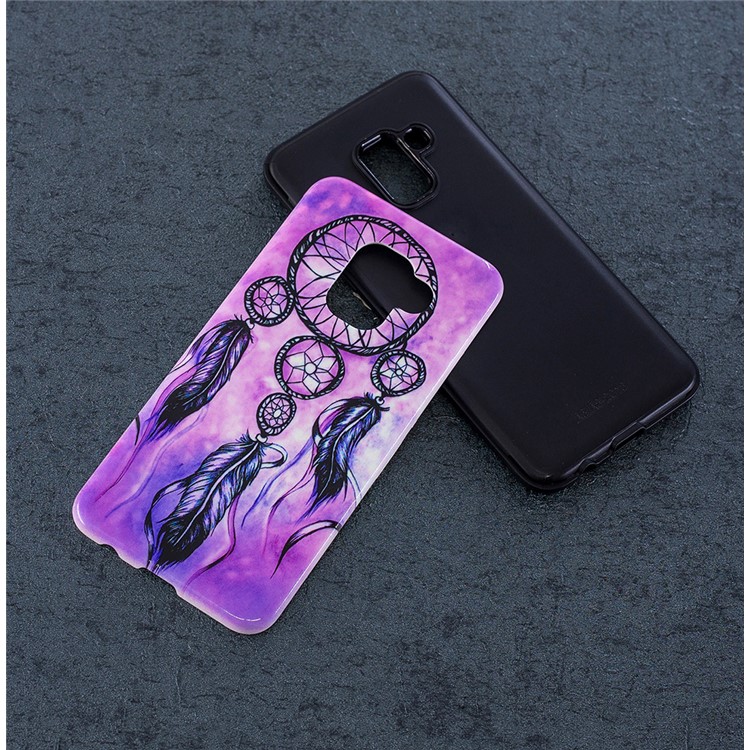 Embossed Rubberized PC TPU Hybrid Shell for Samsung Galaxy A8 (2018) - Dream Catcher-6