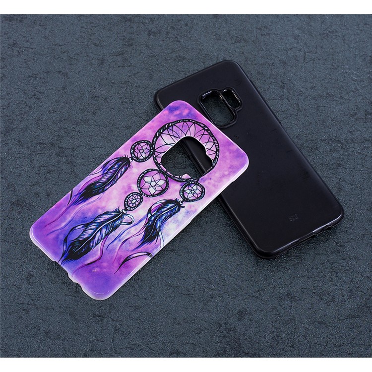 Shell Embelezado Gravado Embelezado Do Acessório Do Telefone Do PC TPU Do Teste Padrão Para A Galáxia S9 SM-G960 De Samsung - Apanhador De Sonhos-6